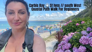 South West Coastal Walk Carbis Bay  St Ives // Walk For Beginners // Female Solo Hike