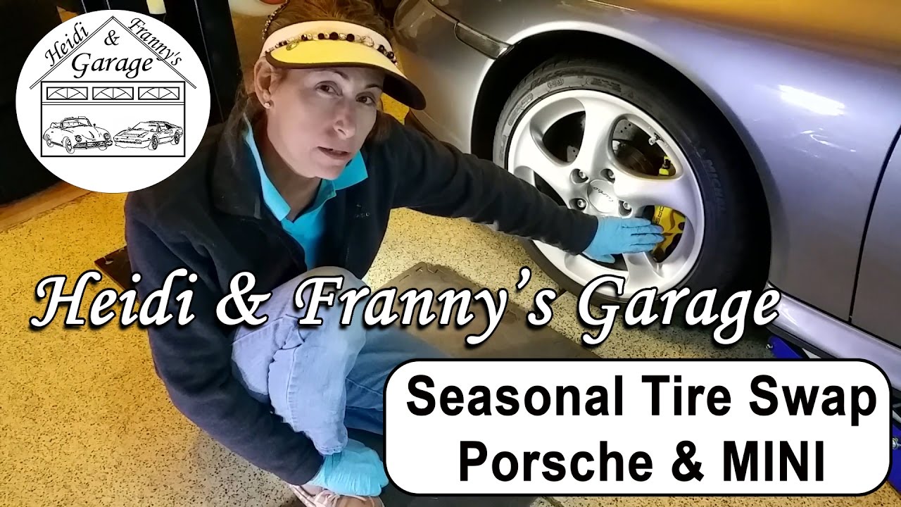 Seasonal Tire Swap Porsche Turbo Ceramic Brakes and MINI Cooper