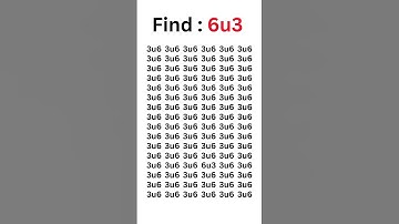 Only 5% of Highly Observational People Can Trace 6u3 in 5 secs #shorts #brainteaser