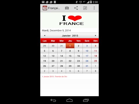 Calendario francese 2024