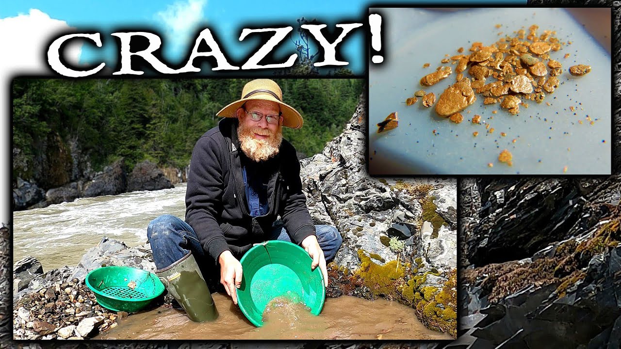 Gold panning, a raging river.  * CRAZY high water *