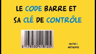 Code barre et la clé de contrôle Resimi