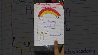Sleeping Line practice for our little stars👉 Like, Share & Follow for more fun learning activities 🌟