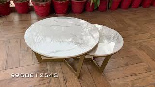 Indiskie Art Deco Furniture Round Nesting Coffee Table Set Of Two