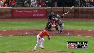 ARI@BAL: Miley fans Haniger for his 10th strikeout