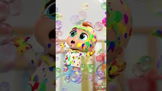 Rainbow Color Bubbles Song | #shorts #littleangelnurseryrhymes #nurseryrhymes #kidssongs