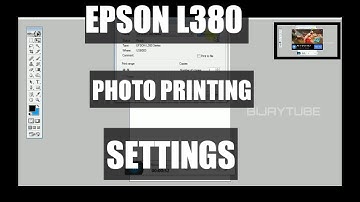 EPSON L380 PHOTO PRINTING SETTINGS