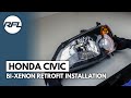 Honda Civic EM2 Coupe | HID Bi-xenon Projector Retrofit (blackout) DIY installation