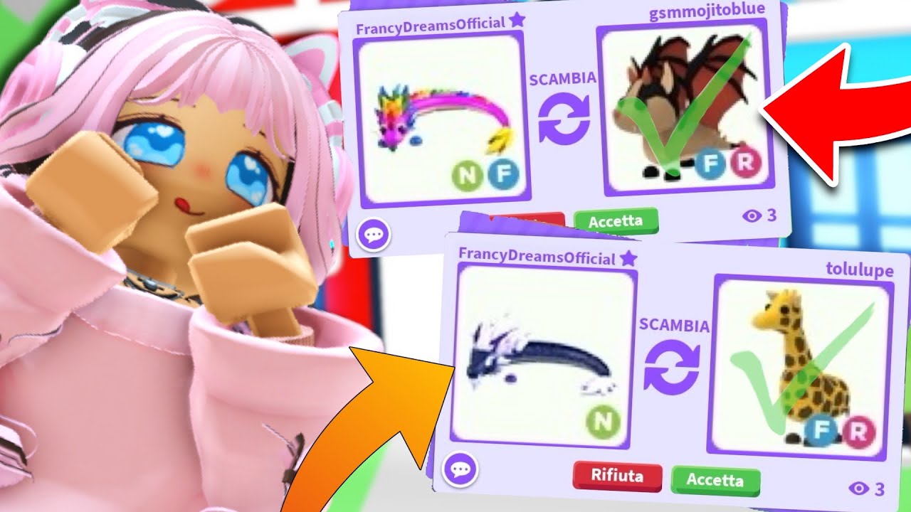 Ho SCAMBIATO i NUOVI DRAGHI LEGGENDARI NEON: WIN o LOSE? 😱 [AdoptMe Trade]