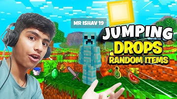 Minecraft but JUMPING drops OP RANDOM ITEMS!