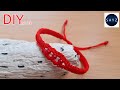 Diy red string bracelet with beads  full tutorial  sayz ideas no 34