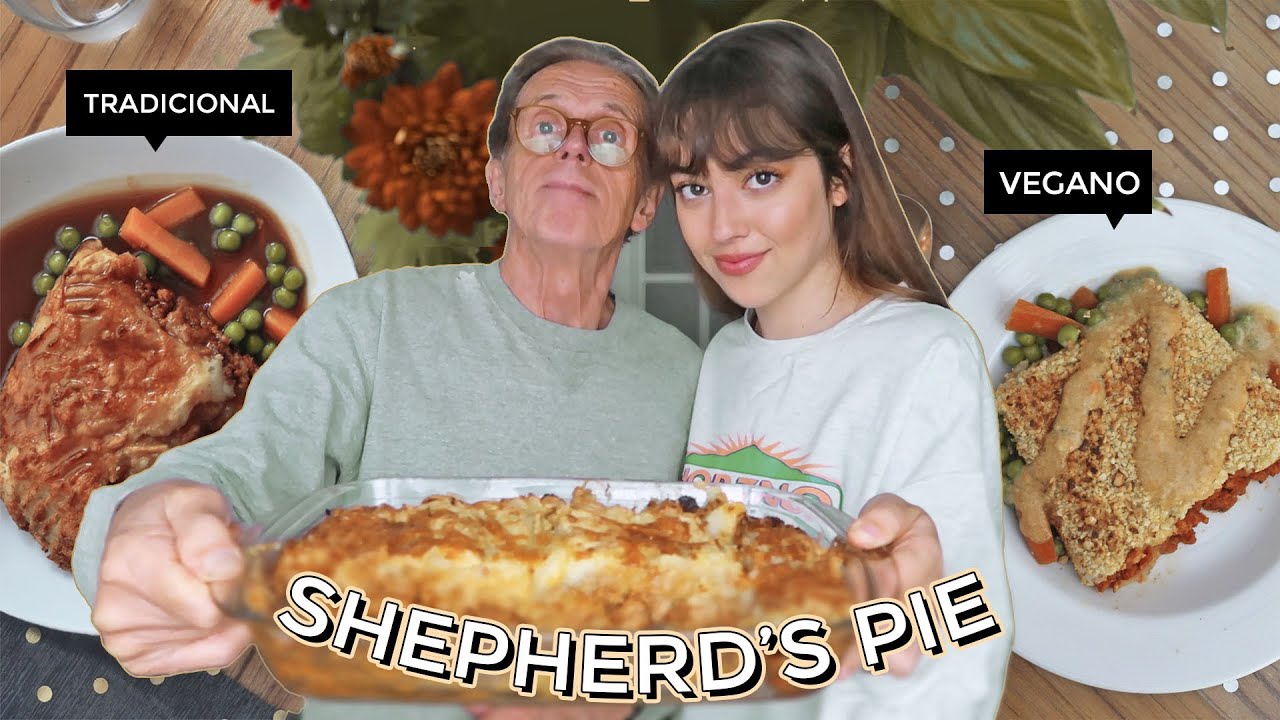 Mi padre INGLÉS me enseña a preparar SHEPHERD'S PIE (tradicional vs vegano)