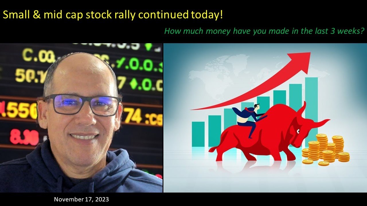 Small and mid cap stock rally continued today!  Can it continue next week?  