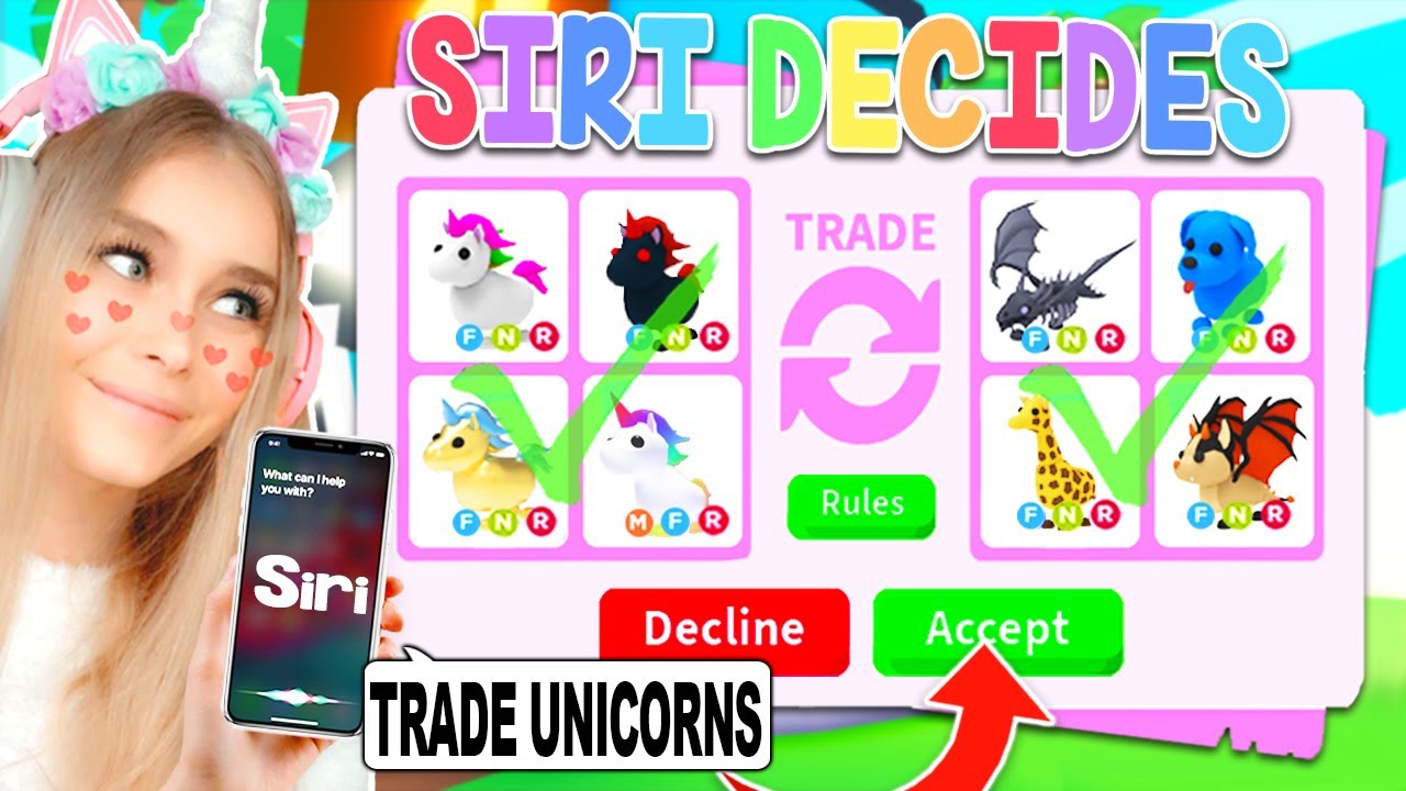 Siri Decides What I Trade In Adopt Me Roblox Youtube