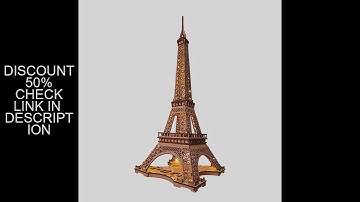Robotime 3D Wooden Puzzle Game Night of the Eiffel Tower 1:638 Models for Children Adult DIY Crafts