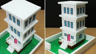 Thermocol Building Making Easy Craft Make Beautiful House from Thermocol