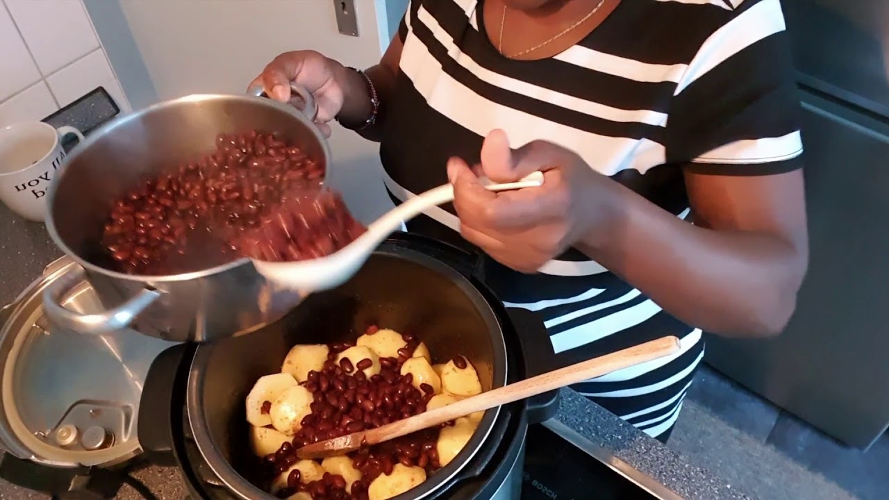 njahi (black beans) mashed in potatoes YouTube