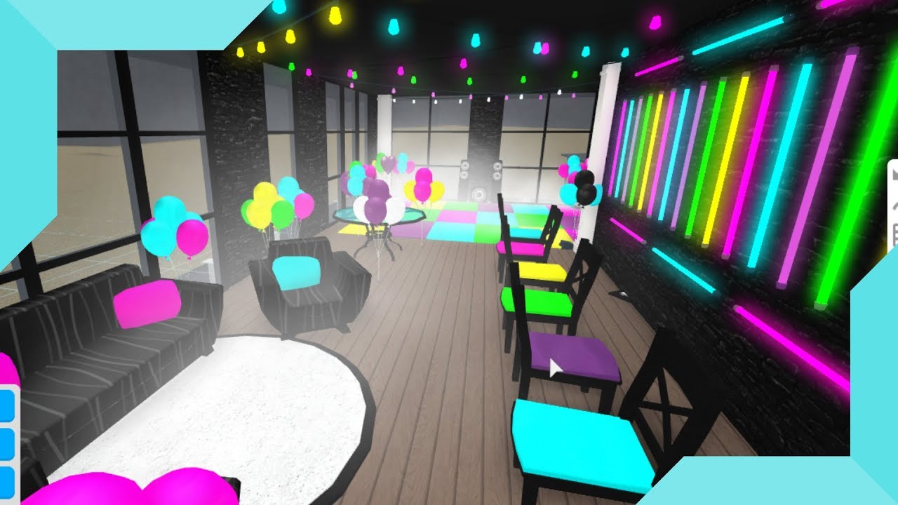 Custom Dance Floor Party Room Bloxurg Youtube - cool dance floor roblox