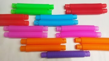 COLORFULL POPTUBE ASMR #poptubesound #satisfying #minisatisfying #relaxing #fidgettoys #creative 