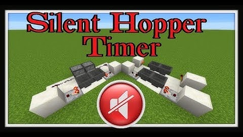 Minecraft Tutorial : Silent Hopper Timer 2 Styles "2019"
