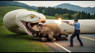 Heroic Rescue Team Saves Lonely Mother Elephant from Dangerous Giant Python 🐍