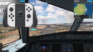 Landing with JoyCons in Microsoft Flight Simulator
