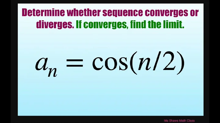 Determine if sequence converges or diverges, if converges find limit {cos(n/2)}