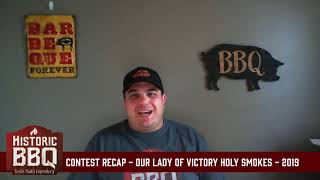 HBBQ KCBS BBQ Competition Recap - 2019 Our Lady of Victory Holy Smokes Cincinnati, OH