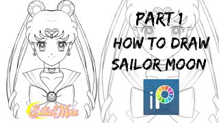 How To Draw Sailor Moon in ibis paint x | Step By Step easy tutorial | part 1