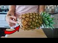 No Knife Pineapple Hack 🍍(how to pull apart a pineapple &amp; correctly eat it) Clean &amp; Delicious!