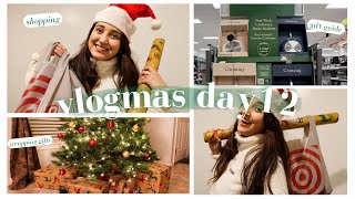 VLOGMAS DAY 12 | Christmas Gift Shopping, Christmas Gift Ideas, Wrapping Christmas Presents