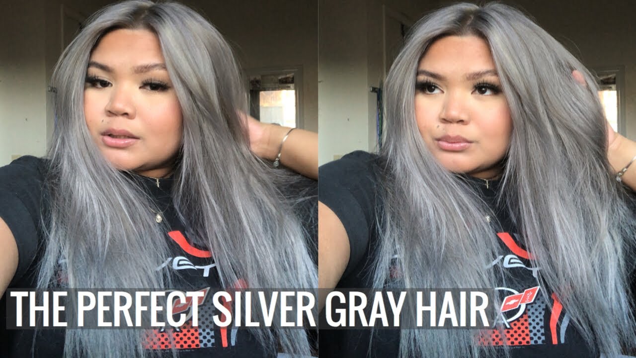 DYING MY HAIR DARK GRAY AT HOME | ION DEMI PERMANENT COLOR CHROME | LESLIE  ARELLANO - YouTube