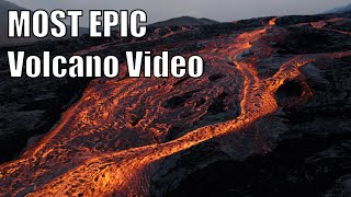 MOST EPIC Volcano Video ever! - 4K Drone, Iceland