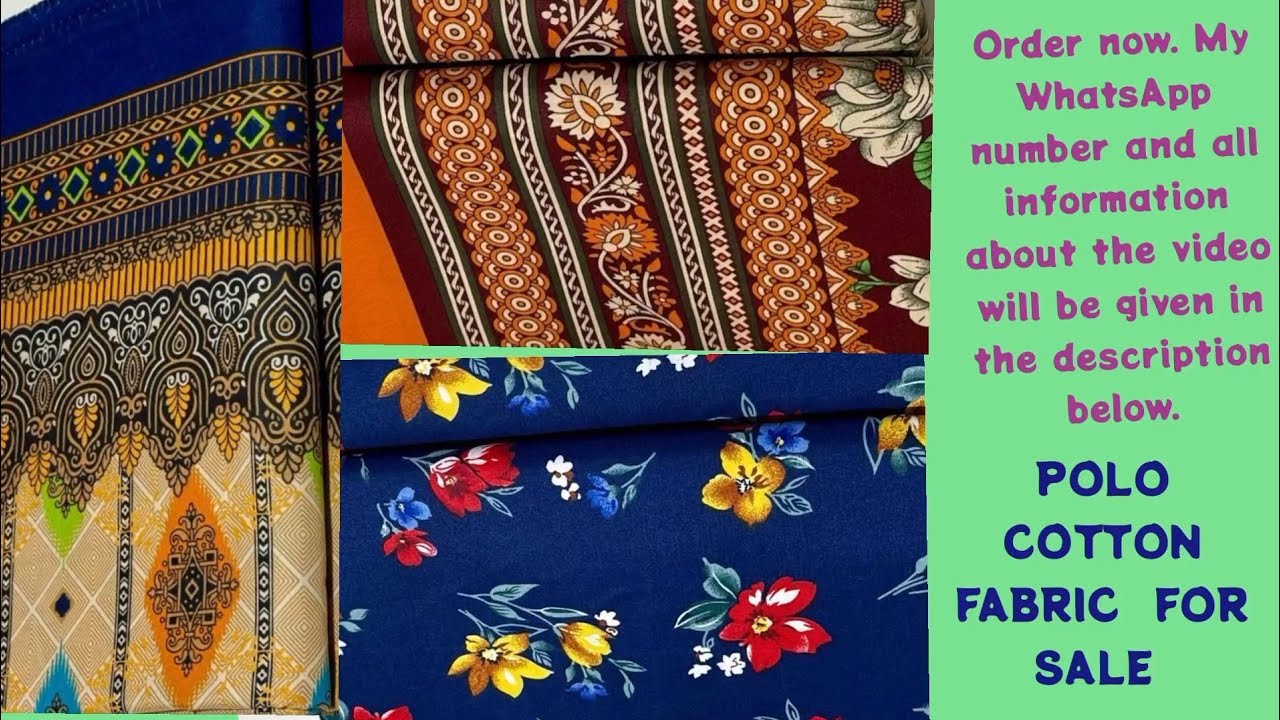   Polo cotton fabric *FLORAL PRINTS for Summer Season* 🥳Volume 2025*2 Pcs Collection