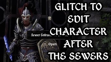 Oblivion Remastered Glitch Edit Character After Tutorial