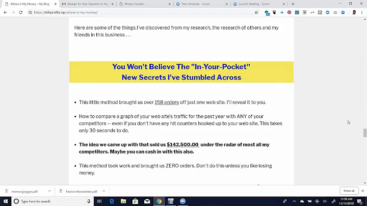 Marlon Sanders Reveals How  To Actually Make Money...
