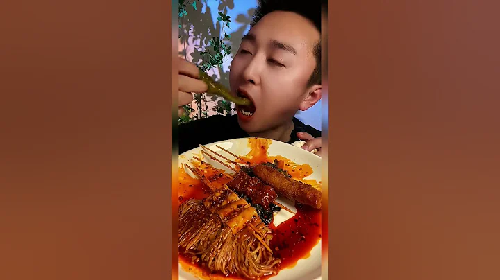 Enoki Mushroom Spicy Yummy Yummy, Asmr Mukbang (4)