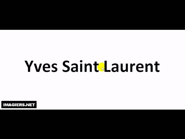 How to pronounce yves st laurent in French