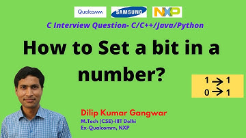 How to Set a bit in a number in C/C++/Java/Python-Interview Question-NXP,Qualcomm-Bit Manipulation