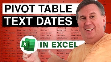 Excel - Sort Pivot Table Text Dates: Episode 1679