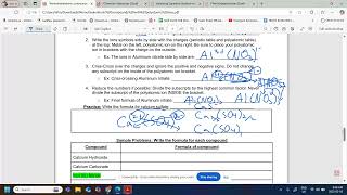 Formulas for ternary ionic compounds