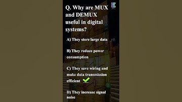 Why are MUX and DEMUX useful in digital systems? #versatileelectronicsciece #electronicsmcqs