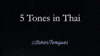Learn Thai 01: The 5 Tones in Thai