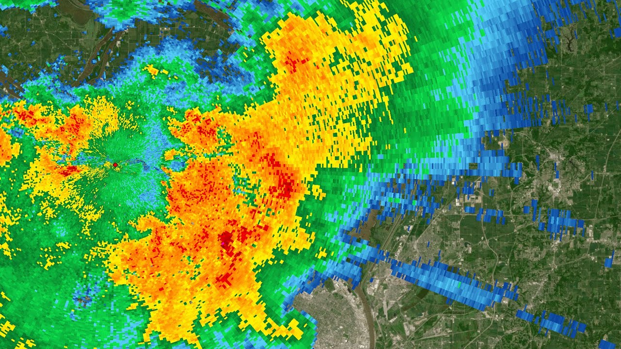 2025 Saint Louis, Missouri Supercell TDWR Radar Loop
