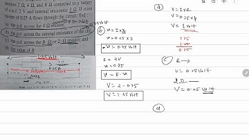 28. The circuit diagram in Fig. 8.53 shows three resistors 2 Ω, 4 Ω, and R 2 connected to a battery