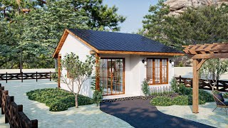 20'x23' (6x7m) Small House with 2 Bedrooms | Cozy Porch !!!