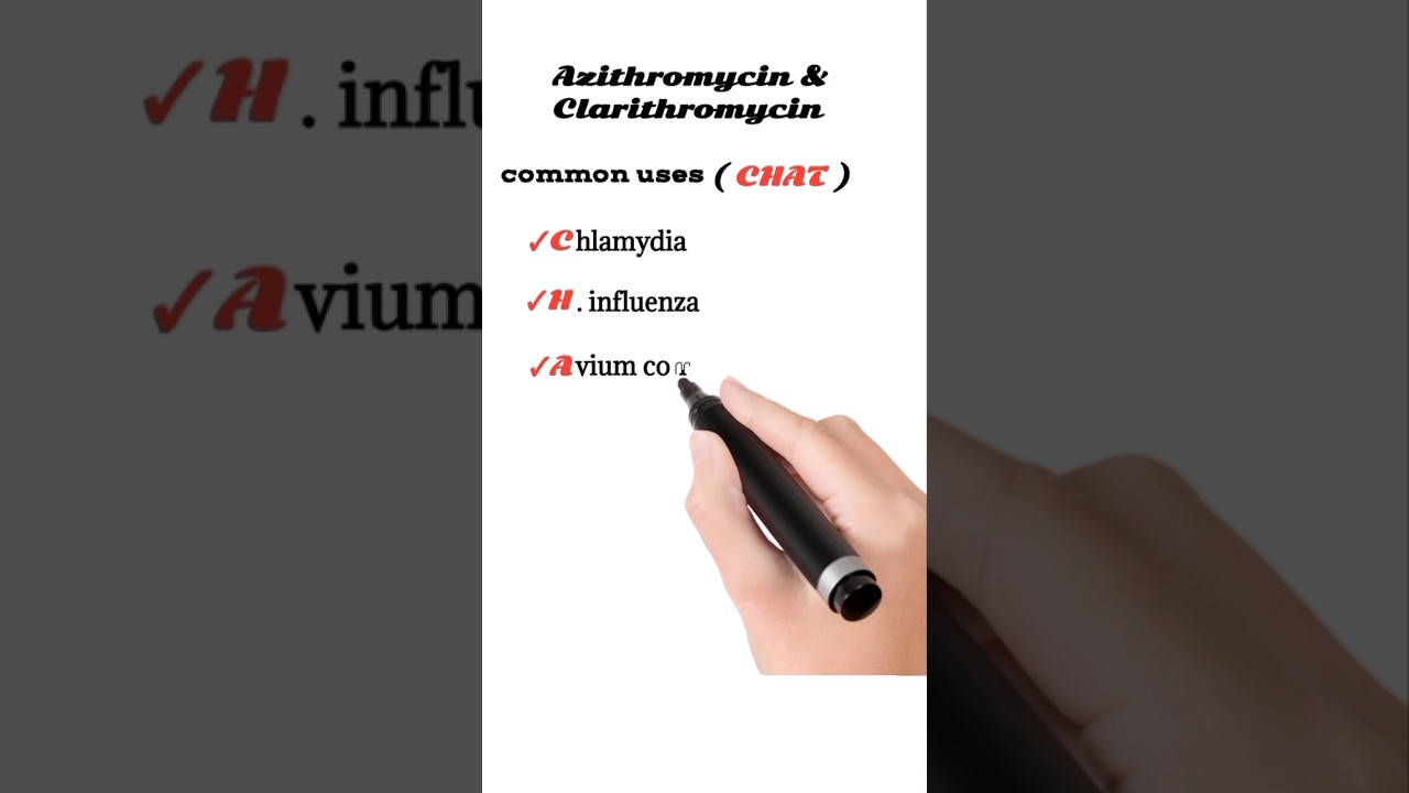 azithromycin and clarithromycin uses | pharmacology mnemonics