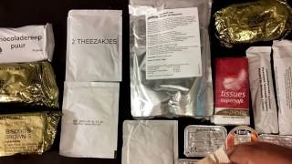 Dutch 24Hr Ration, Unpacking and sorting.