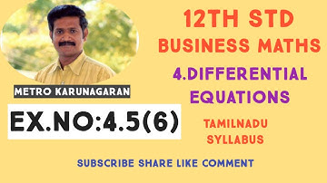 12th Std BM Ex.4.5(6) Solve the DIFFERENTIAL Equation 4D²+4D-3= e²x
