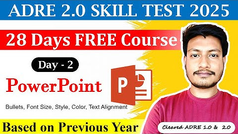 ADRE Skill Test 2025 || Day - 2 || Microsoft PowerPoint || Maths Plus Assam